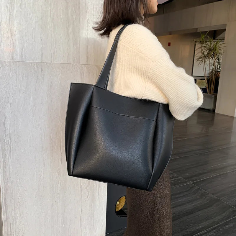 Women's Bag Large Capacity Shoulder Bags High Quality PU Leather Handbags and Purse Female Retro Tote Bags sac a main femme