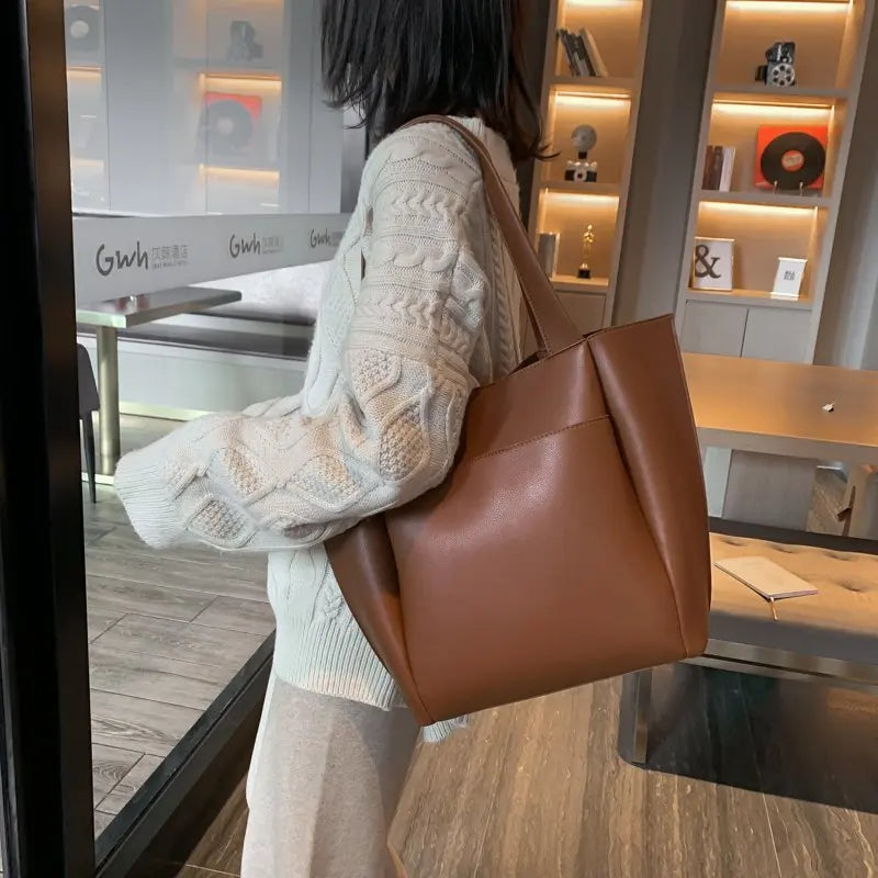 Women's Bag Large Capacity Shoulder Bags High Quality PU Leather Handbags and Purse Female Retro Tote Bags sac a main femme