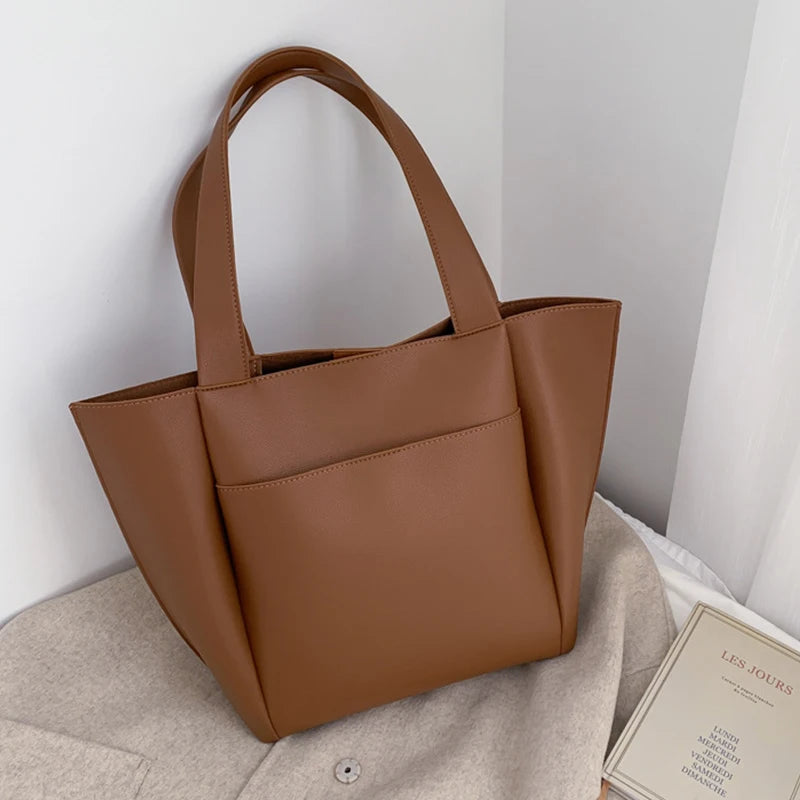 Women's Bag Large Capacity Shoulder Bags High Quality PU Leather Handbags and Purse Female Retro Tote Bags sac a main femme