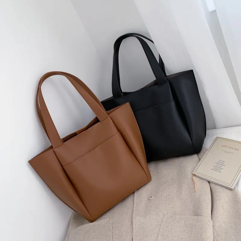Women's Bag Large Capacity Shoulder Bags High Quality PU Leather Handbags and Purse Female Retro Tote Bags sac a main femme
