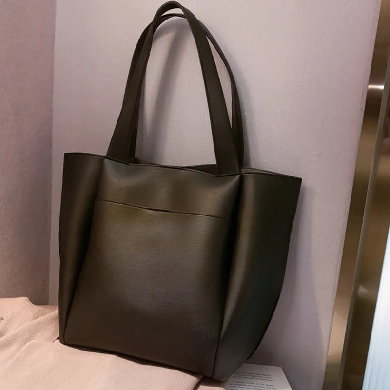 Women's Bag Large Capacity Shoulder Bags High Quality PU Leather Handbags and Purse Female Retro Tote Bags sac a main femme