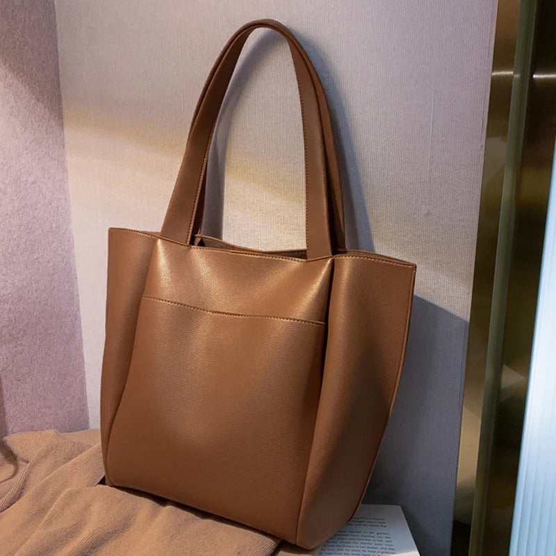 Women's Bag Large Capacity Shoulder Bags High Quality PU Leather Handbags and Purse Female Retro Tote Bags sac a main femme