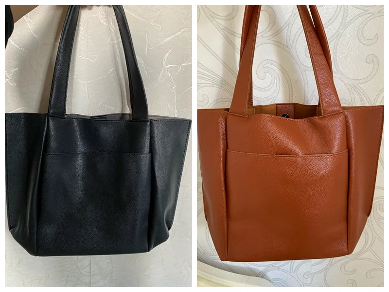 Women's Bag Large Capacity Shoulder Bags High Quality PU Leather Handbags and Purse Female Retro Tote Bags sac a main femme