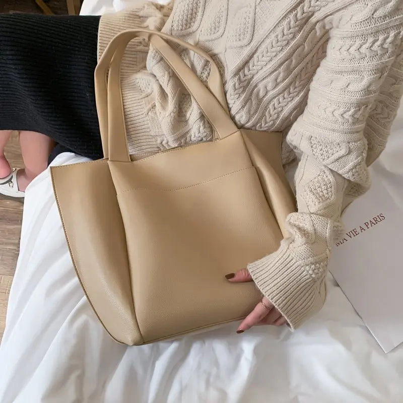 Women's Bag Large Capacity Shoulder Bags High Quality PU Leather Handbags and Purse Female Retro Tote Bags sac a main femme
