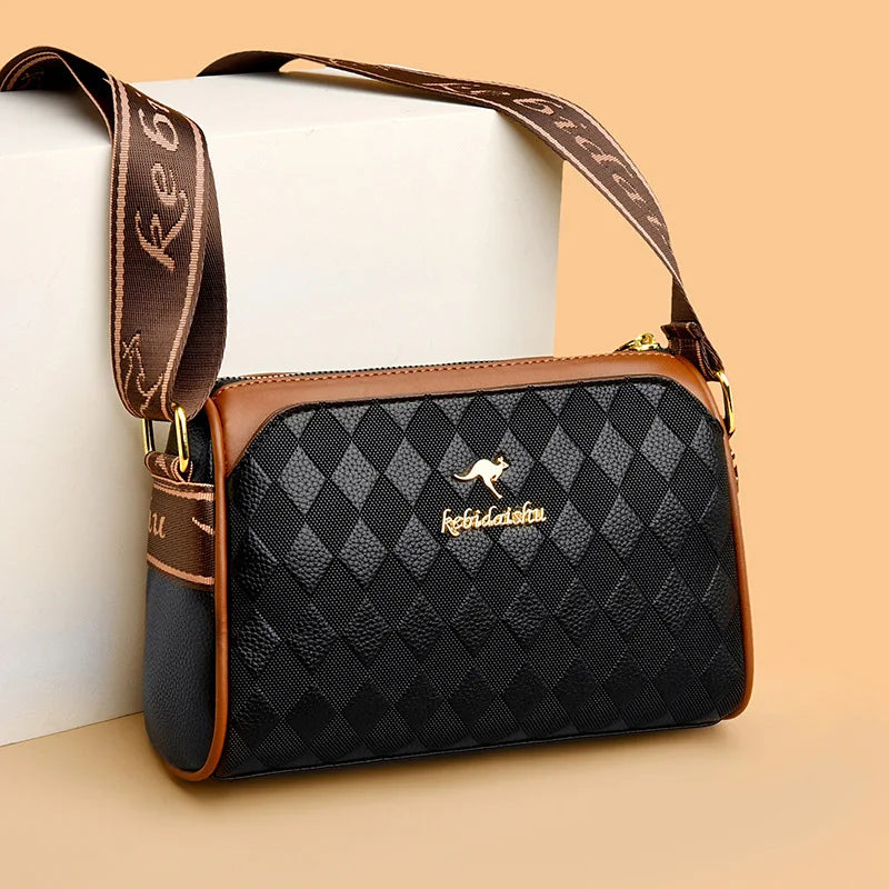 Women's Small Bag 2025 Autumn New Trendy and Versatile Middle Aged Mom's Bag Soft Leather Texture One Shoulder Crossbody Bag