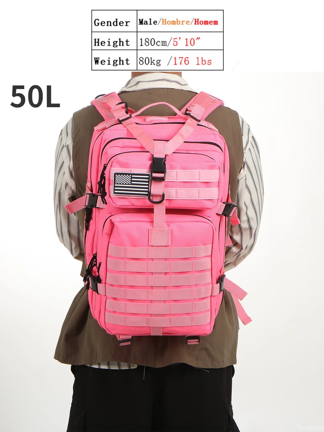 25L/50L Sturdy Nylon Waterproof Tactical Sports Trekking Fishing Hunting Camping Hiking Bag Backpack Outdoor Rucksacks