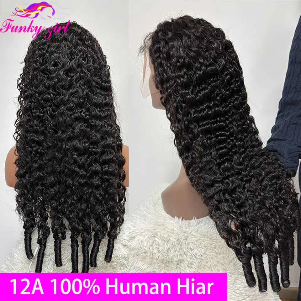 12A Burmese Curly Human Hair Wigs Brazilian Pixie Curls 200% Transparent Lace Frontal Wig For Women Burmese Curly Full Lace Wigs