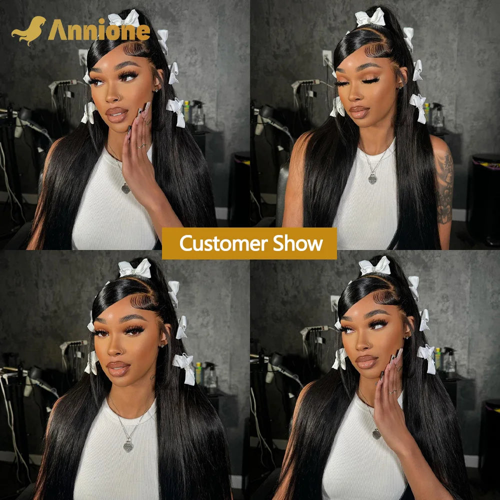 30 inch Glueless Wigs Human Hair Ready To Wear 6X4 Brazilian Straight HD Lace Front Human Hair Wig 100% Human Hair Wigs Glueless