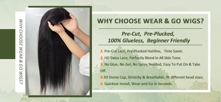 30 inch Glueless Wigs Human Hair Ready To Wear 6X4 Brazilian Straight HD Lace Front Human Hair Wig 100% Human Hair Wigs Glueless