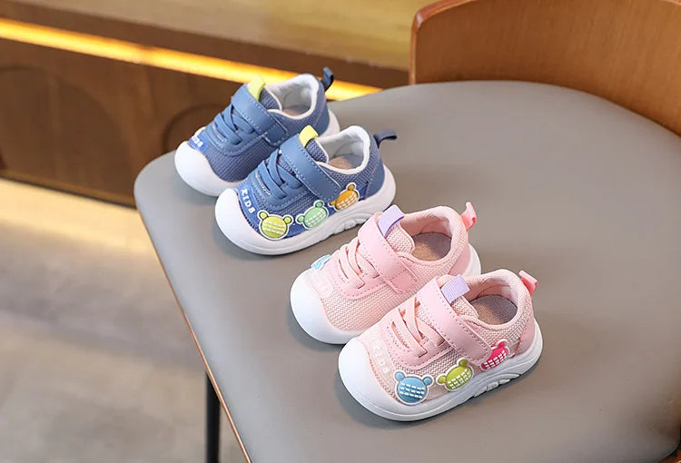 2025 New Baby Soft Sole Non-slip Mesh Breathable Fresh Cute Boys and Girls Comfortable Sport Leisure Toddler Walking Shoes