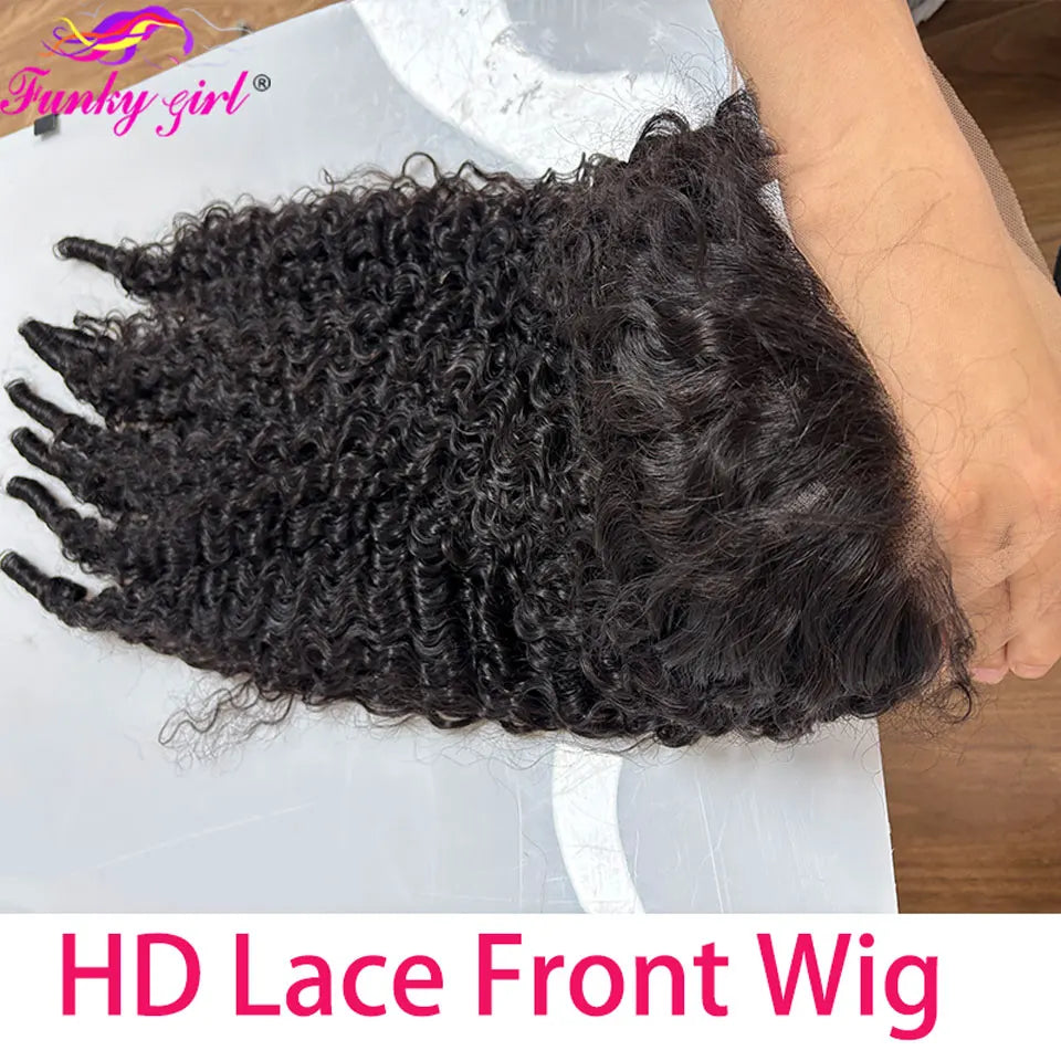 12A Burmese Curly Human Hair Wigs Brazilian Pixie Curls 200% Transparent Lace Frontal Wig For Women Burmese Curly Full Lace Wigs
