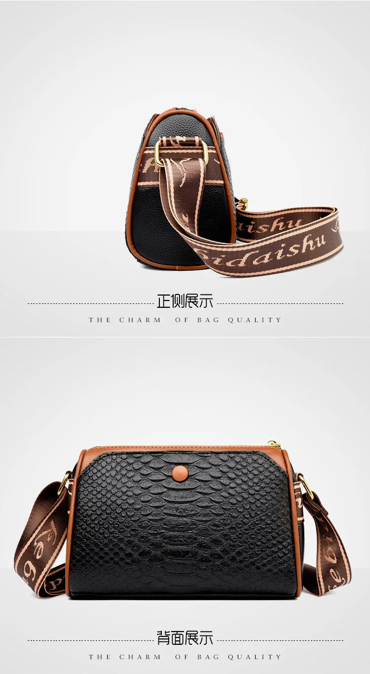 Women's Small Bag 2025 Autumn New Trendy and Versatile Middle Aged Mom's Bag Soft Leather Texture One Shoulder Crossbody Bag