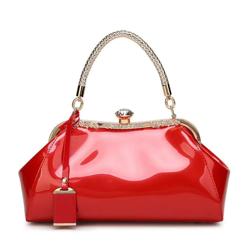 2024 women's bag Patent Leather Women Handbags Luxury Brands Tote Bag Fashion Shoulder Bags Ladies Clutchs Wedding Party Bags