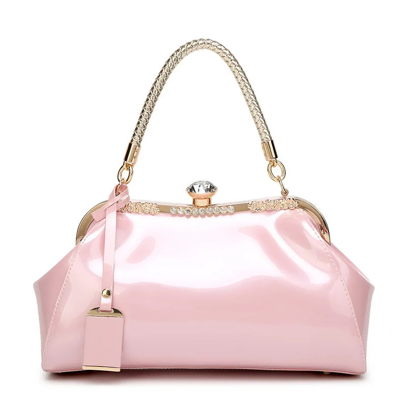 2024 women's bag Patent Leather Women Handbags Luxury Brands Tote Bag Fashion Shoulder Bags Ladies Clutchs Wedding Party Bags