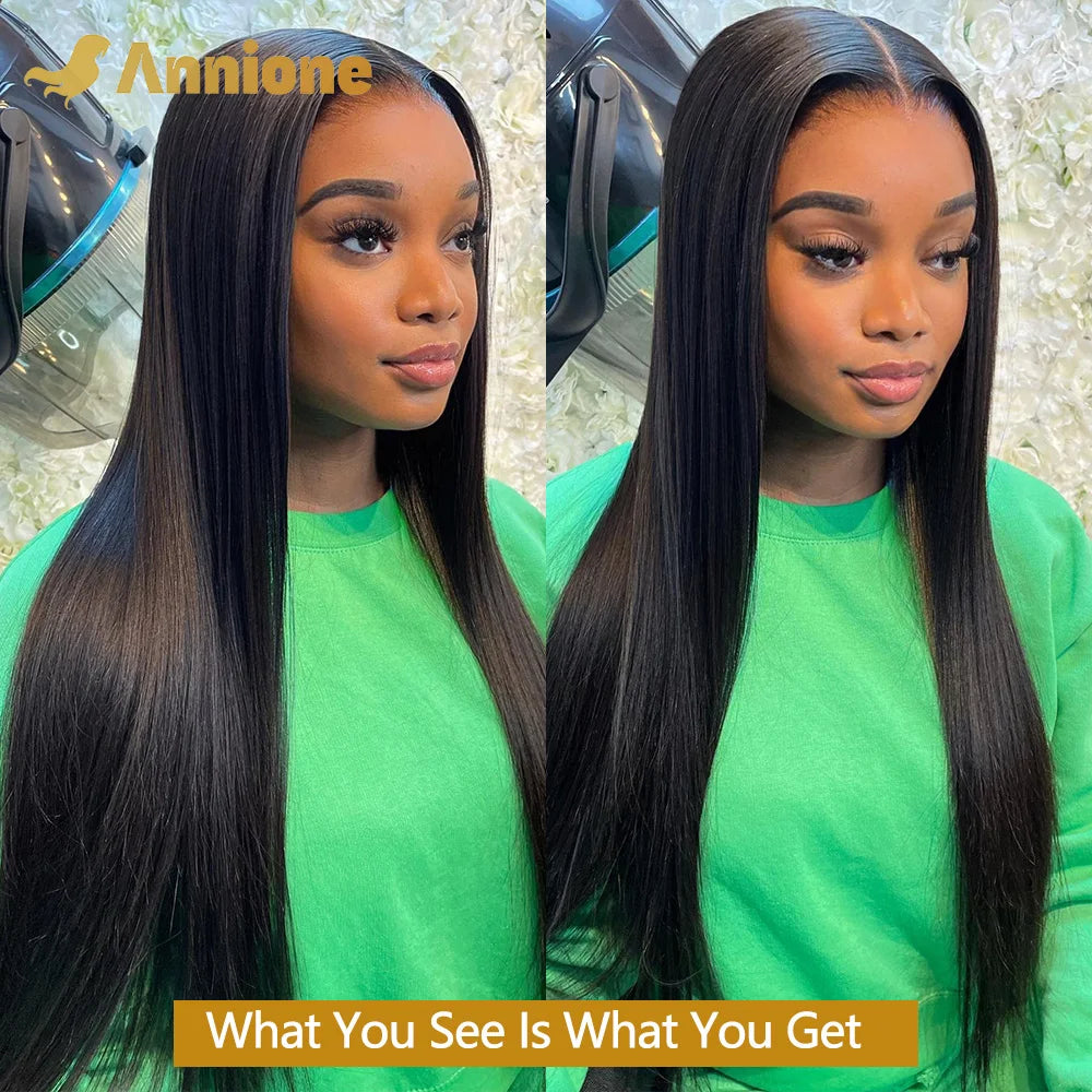 30 inch Glueless Wigs Human Hair Ready To Wear 6X4 Brazilian Straight HD Lace Front Human Hair Wig 100% Human Hair Wigs Glueless