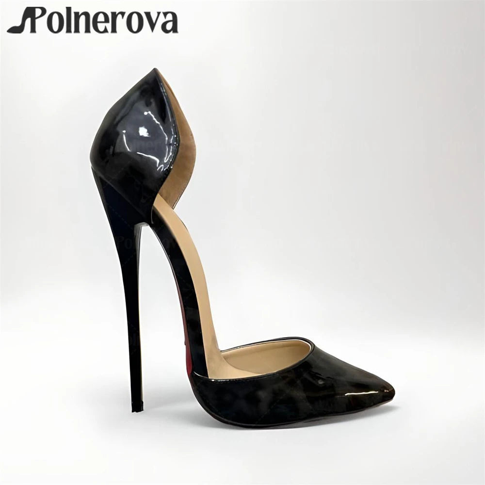 16cm Stiletto Pumps Sexy Style Slip-On Stilettos Pointed Toe Handmade Women's Shoes Custom Multicolor Leather Shallow High Heels