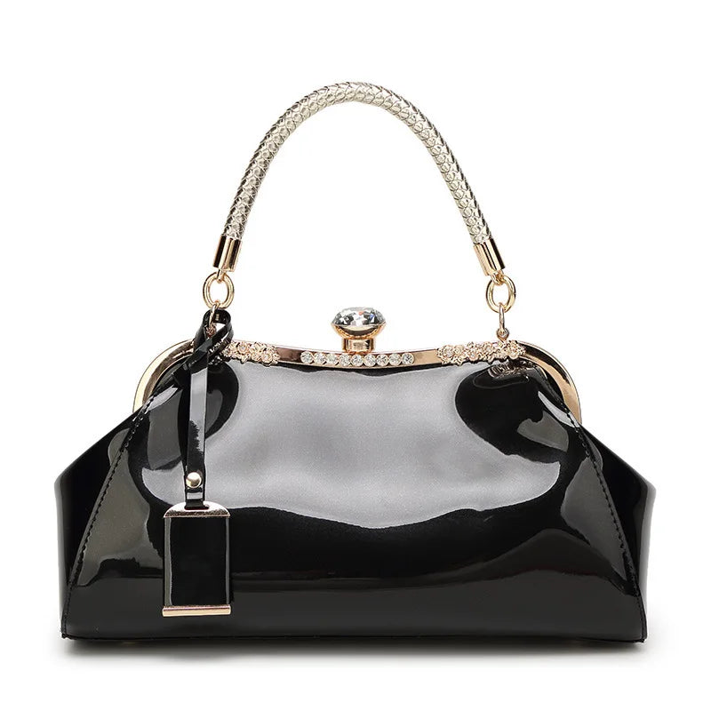 2024 women's bag Patent Leather Women Handbags Luxury Brands Tote Bag Fashion Shoulder Bags Ladies Clutchs Wedding Party Bags