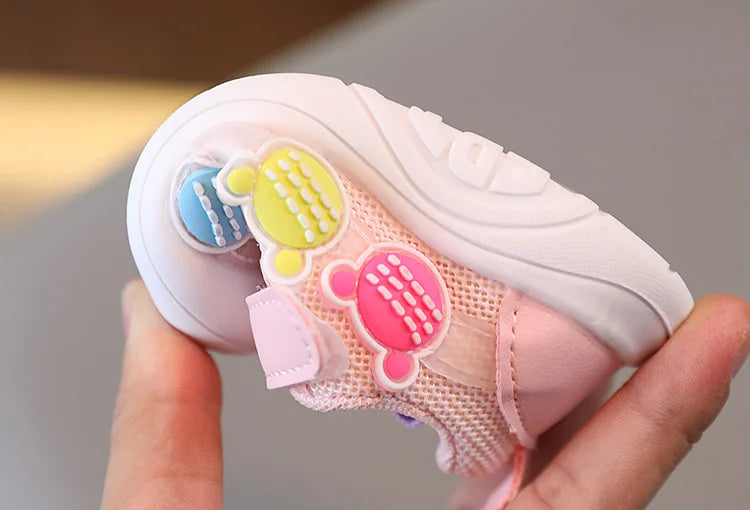 2025 New Baby Soft Sole Non-slip Mesh Breathable Fresh Cute Boys and Girls Comfortable Sport Leisure Toddler Walking Shoes