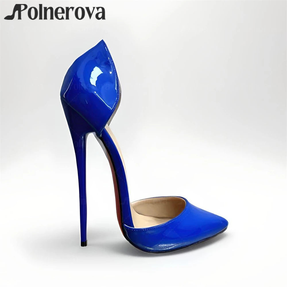 16cm Stiletto Pumps Sexy Style Slip-On Stilettos Pointed Toe Handmade Women's Shoes Custom Multicolor Leather Shallow High Heels