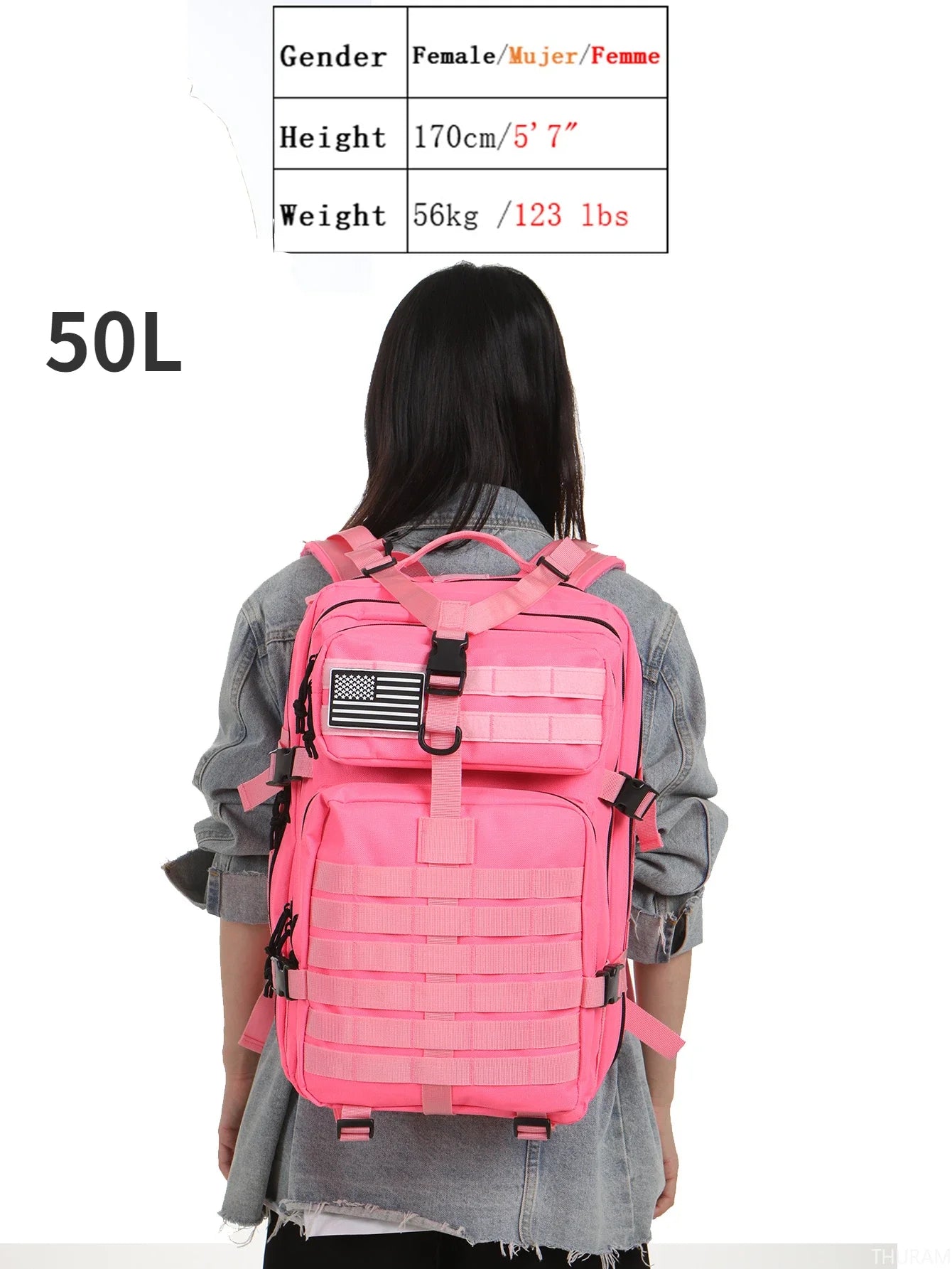 25L/50L Sturdy Nylon Waterproof Tactical Sports Trekking Fishing Hunting Camping Hiking Bag Backpack Outdoor Rucksacks