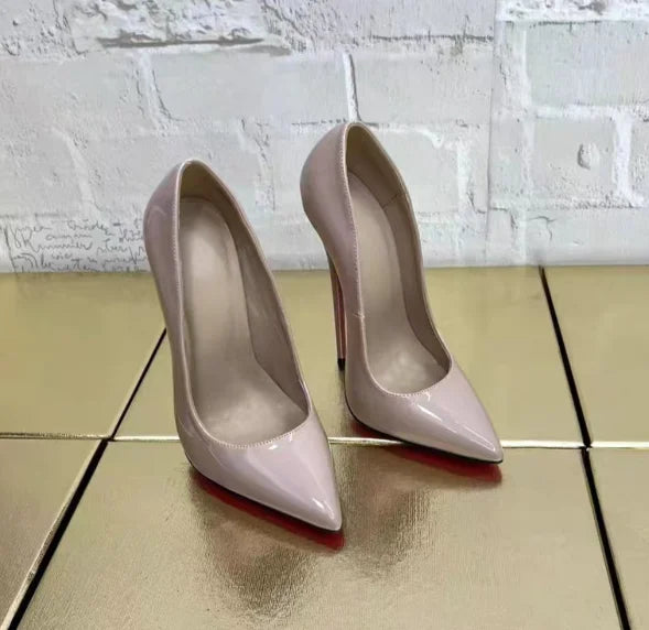 CACA 16cm Women Pumps,Men Cosplay Sexual Bed Shallow Shoes,Fetish High Heels,Pointed Toe,Ankle Strap,Size 36-46,Custom Colors