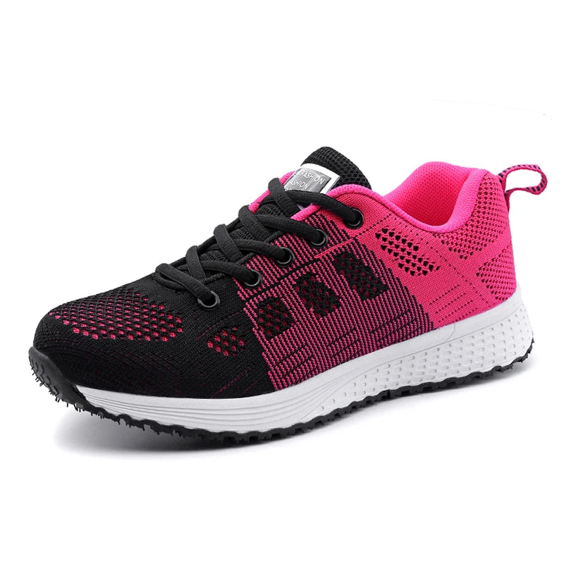 2024 New Fashion Sneakers For Women Breathable Trainers Outdoor Women Sneakers Mesh Fabric Lace Up Female Footwear Shoes Women
