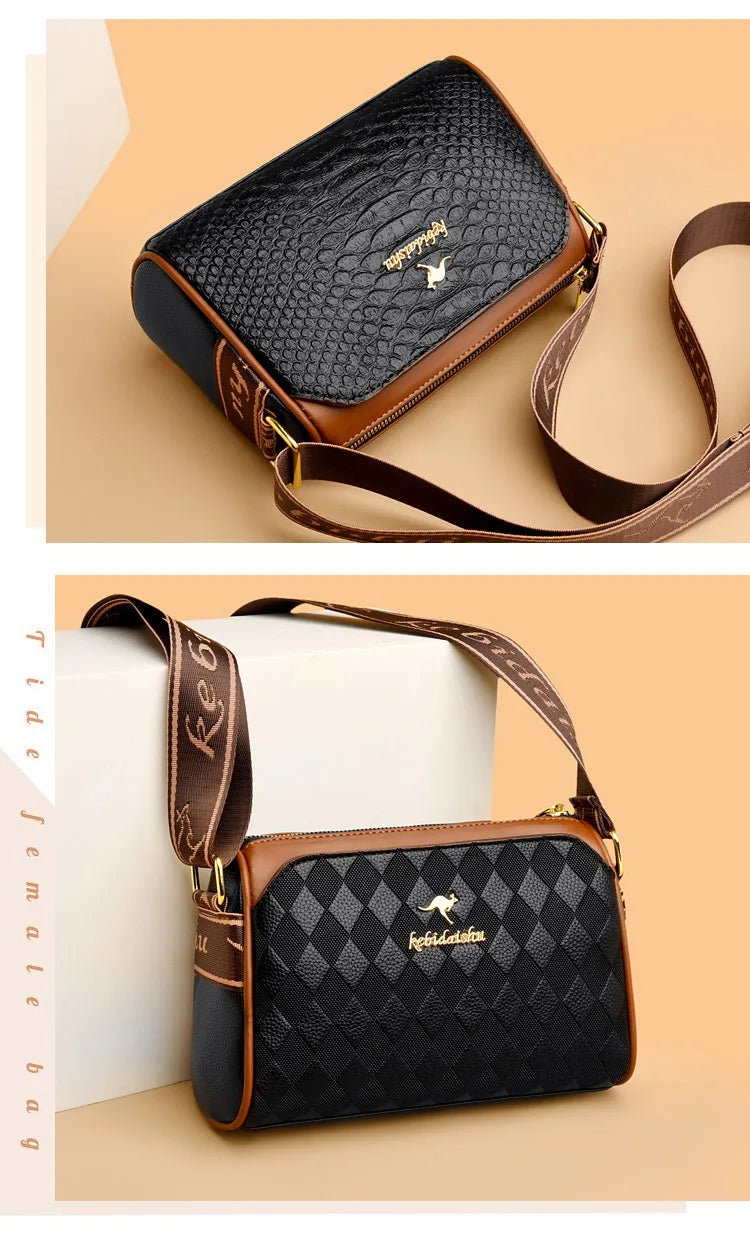 Women's Small Bag 2025 Autumn New Trendy and Versatile Middle Aged Mom's Bag Soft Leather Texture One Shoulder Crossbody Bag