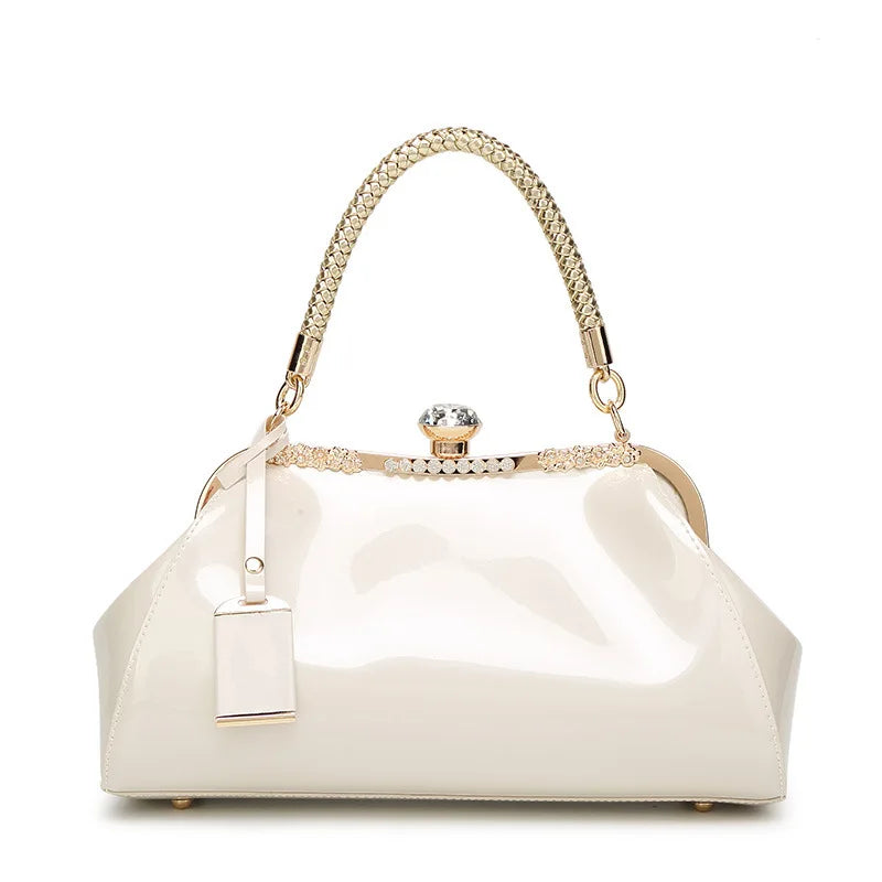 2024 women's bag Patent Leather Women Handbags Luxury Brands Tote Bag Fashion Shoulder Bags Ladies Clutchs Wedding Party Bags