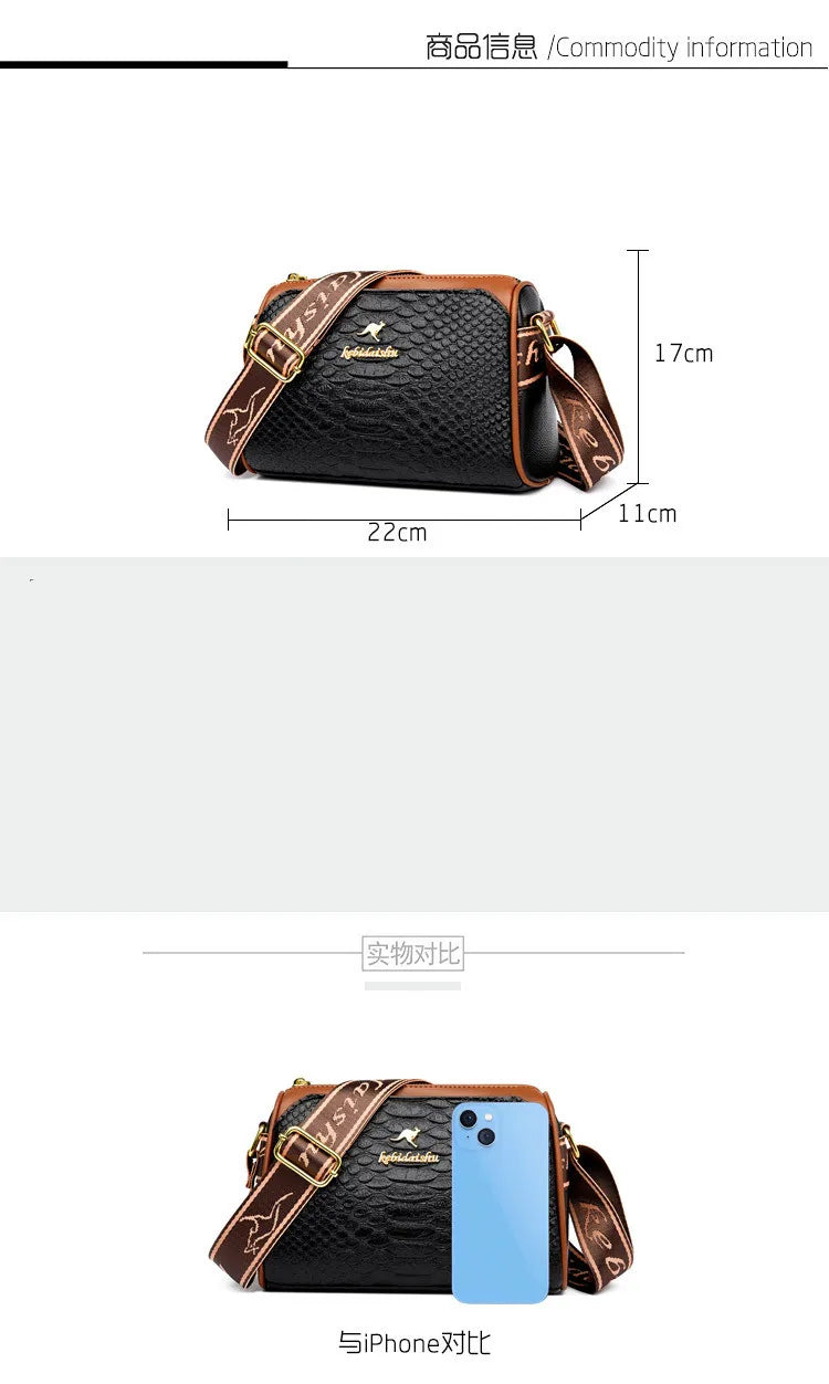 Women's Small Bag 2025 Autumn New Trendy and Versatile Middle Aged Mom's Bag Soft Leather Texture One Shoulder Crossbody Bag