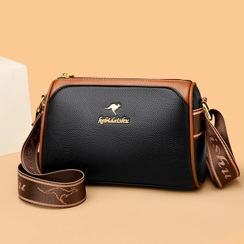 Women's Small Bag 2025 Autumn New Trendy and Versatile Middle Aged Mom's Bag Soft Leather Texture One Shoulder Crossbody Bag