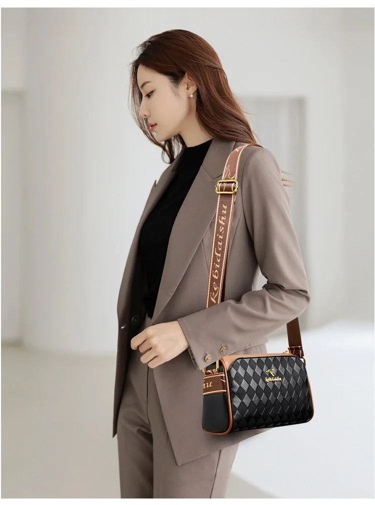 Women's Small Bag 2025 Autumn New Trendy and Versatile Middle Aged Mom's Bag Soft Leather Texture One Shoulder Crossbody Bag