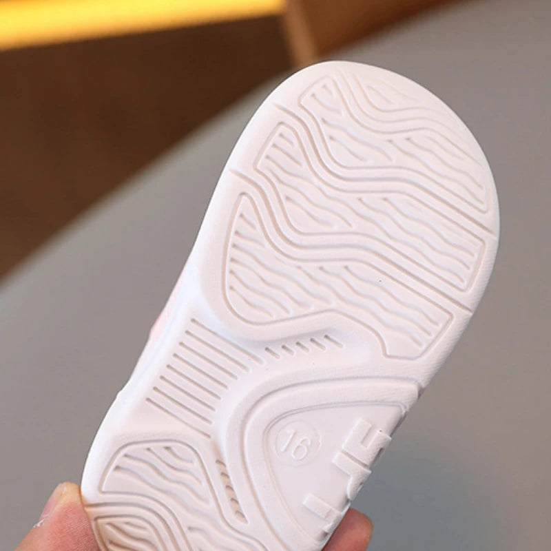 2025 New Baby Soft Sole Non-slip Mesh Breathable Fresh Cute Boys and Girls Comfortable Sport Leisure Toddler Walking Shoes