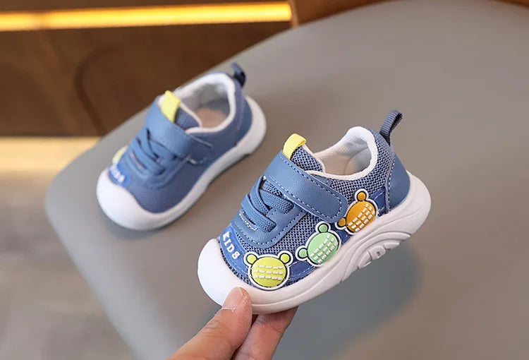2025 New Baby Soft Sole Non-slip Mesh Breathable Fresh Cute Boys and Girls Comfortable Sport Leisure Toddler Walking Shoes