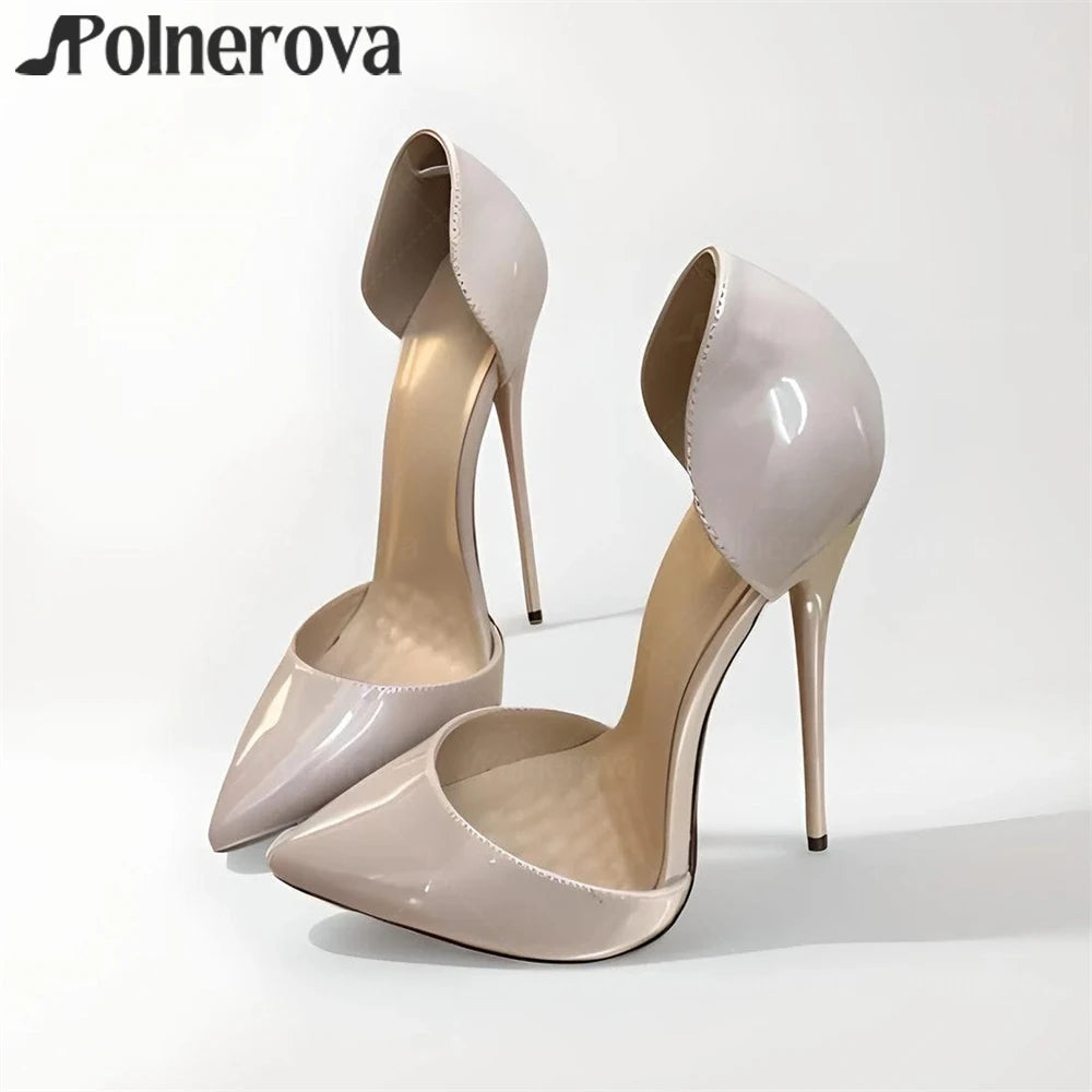 16cm Stiletto Pumps Sexy Style Slip-On Stilettos Pointed Toe Handmade Women's Shoes Custom Multicolor Leather Shallow High Heels