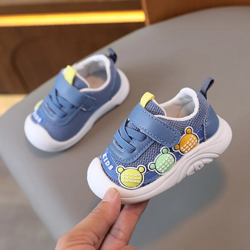 2025 New Baby Soft Sole Non-slip Mesh Breathable Fresh Cute Boys and Girls Comfortable Sport Leisure Toddler Walking Shoes