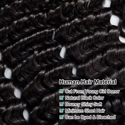 Water Wave Glueless Wig Human Hair Curly 13x6 HD Frontal Wig 250% Deep Wave Lace Front Wigs Wear Go 7x5 HD Lace Closure Wig Sale