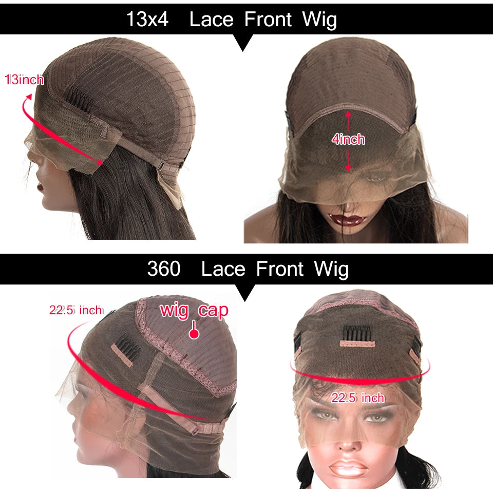 Afro Curly 13x4 Lace Frontal Wig With 4c Edges Mongolian Curly Human Hair Wigs For Black Women Brazilian Wig With Bleached Knots