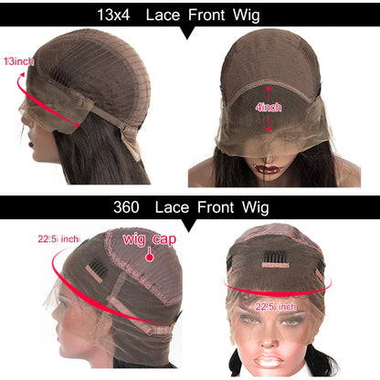 Afro Curly 13x4 Lace Frontal Wig With 4c Edges Mongolian Curly Human Hair Wigs For Black Women Brazilian Wig With Bleached Knots
