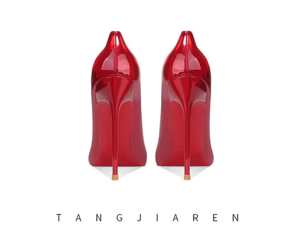 Brand New Sexy V Cut Lady Stiletto 6-12cm Multi Color Customized Fashion Pumps Red Black Gradient Pointed Toe Celebrity Shoes
