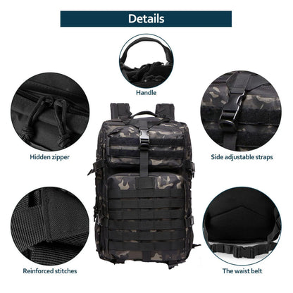 25L/50L Sturdy Nylon Waterproof Tactical Sports Trekking Fishing Hunting Camping Hiking Bag Backpack Outdoor Rucksacks