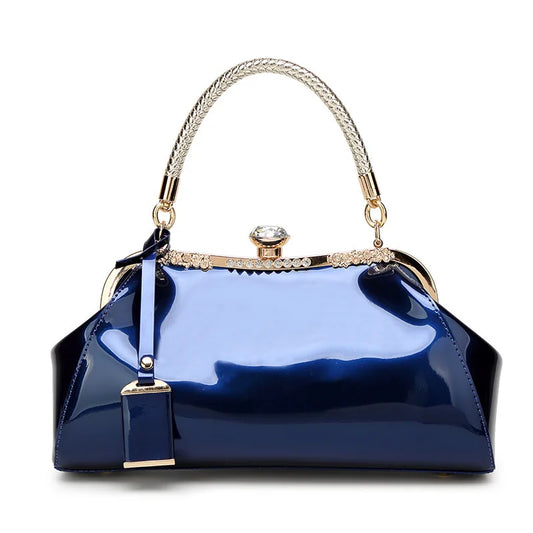 2024 women's bag Patent Leather Women Handbags Luxury Brands Tote Bag Fashion Shoulder Bags Ladies Clutchs Wedding Party Bags