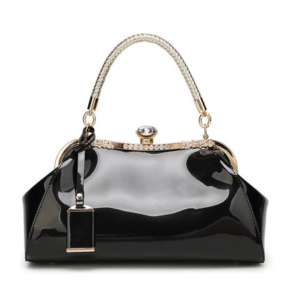2024 women's bag Patent Leather Women Handbags Luxury Brands Tote Bag Fashion Shoulder Bags Ladies Clutchs Wedding Party Bags