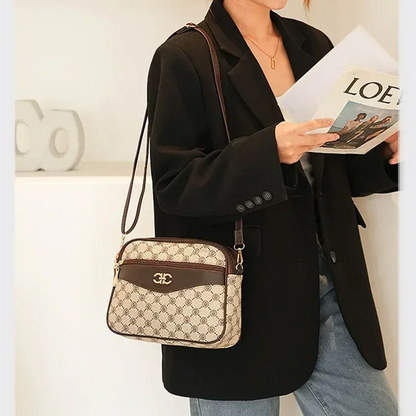 2024 Fashionable Printed Women's Bag Middle-aged Mother's Practical Multi-layer Crossbody Bag Summer New Shoulder Tote Purse