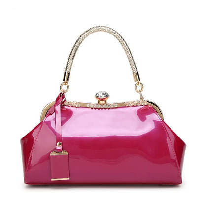 2024 women's bag Patent Leather Women Handbags Luxury Brands Tote Bag Fashion Shoulder Bags Ladies Clutchs Wedding Party Bags