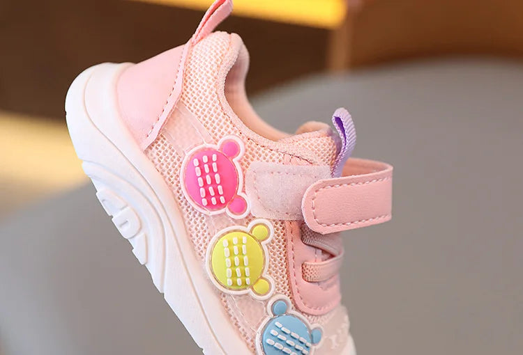 2025 New Baby Soft Sole Non-slip Mesh Breathable Fresh Cute Boys and Girls Comfortable Sport Leisure Toddler Walking Shoes