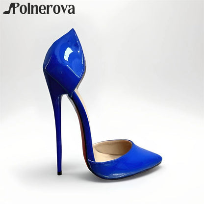 16cm Stiletto Pumps Sexy Style Slip-On Stilettos Pointed Toe Handmade Women's Shoes Custom Multicolor Leather Shallow High Heels