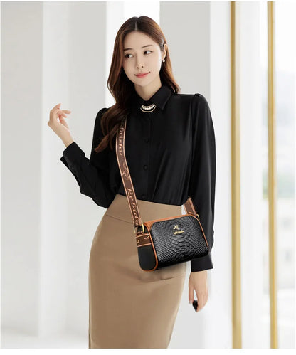 Women's Small Bag 2025 Autumn New Trendy and Versatile Middle Aged Mom's Bag Soft Leather Texture One Shoulder Crossbody Bag