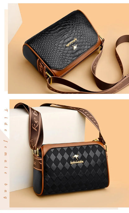 Women's Small Bag 2025 Autumn New Trendy and Versatile Middle Aged Mom's Bag Soft Leather Texture One Shoulder Crossbody Bag