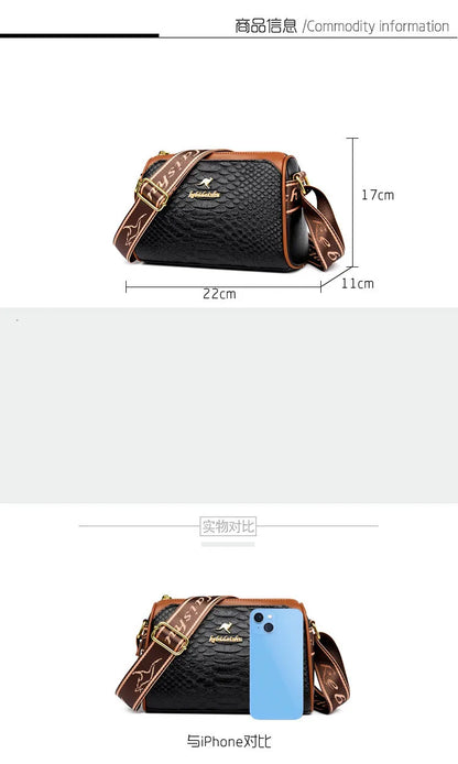 Women's Small Bag 2025 Autumn New Trendy and Versatile Middle Aged Mom's Bag Soft Leather Texture One Shoulder Crossbody Bag