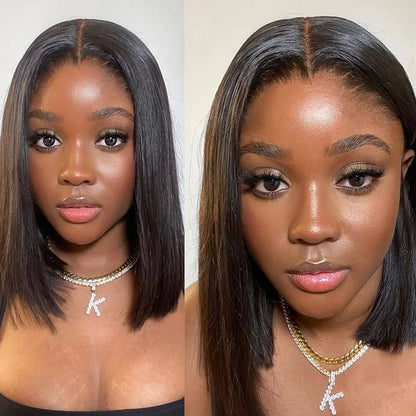 13X4 Bob Wig Bone Straight Bob Wig Lace Front Human Hair Wigs For Women Transparent Lace Frontal Wig Natural Wig Human Hair